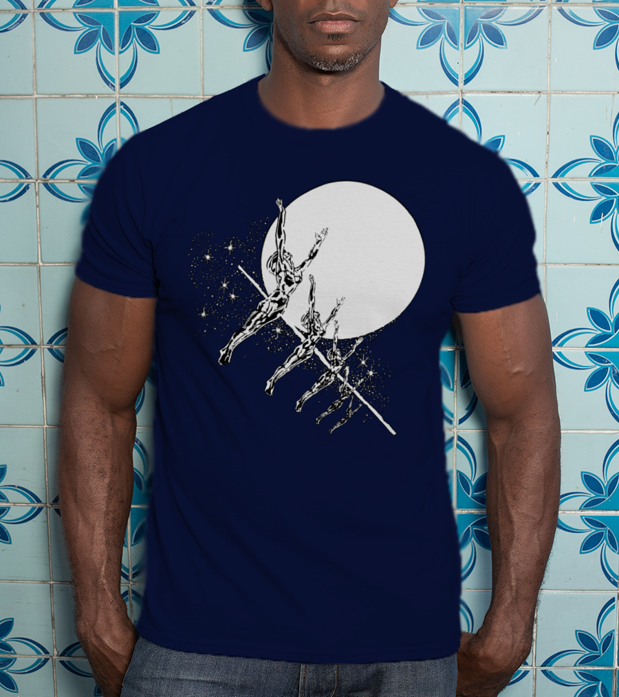 Hawkwind Band Space Themed Astronauts Moon Jumping T-Shirt