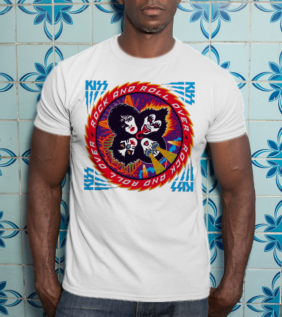 KISS Rock And Roll Over Vintage Album Cover T-Shirt