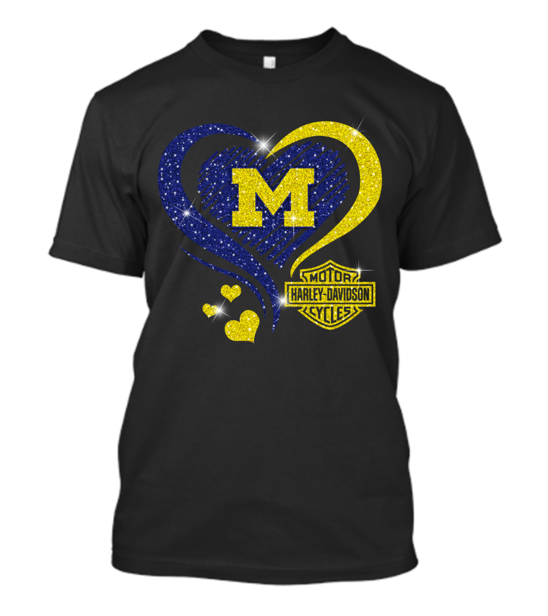 M Heart Sparkle Motor Harley Davidson Cycles T-Shirt