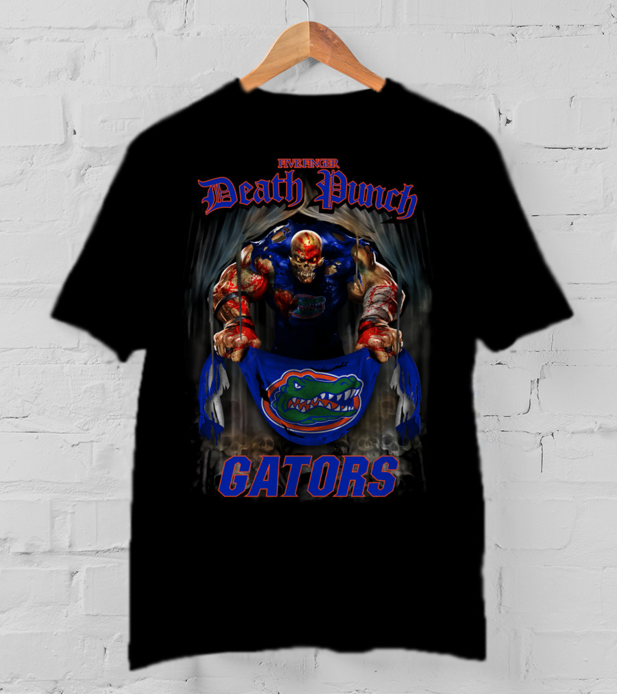 Five Finger Death Punch Gators Florida Gator Football Fan Art Collaboration T-Shirt
