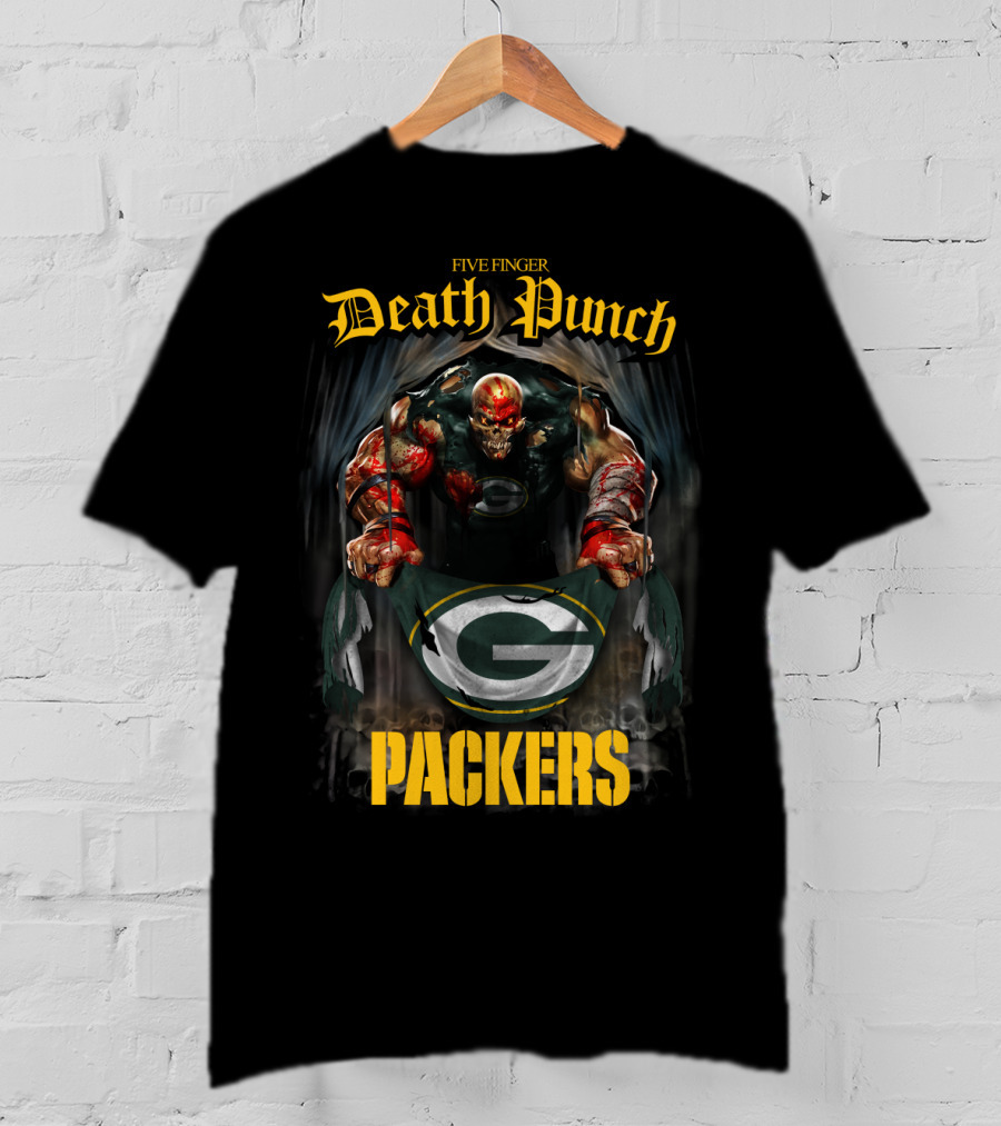 Five Finger Death Punch Packers Collaboration With Iconic Green Bay T-Shirt