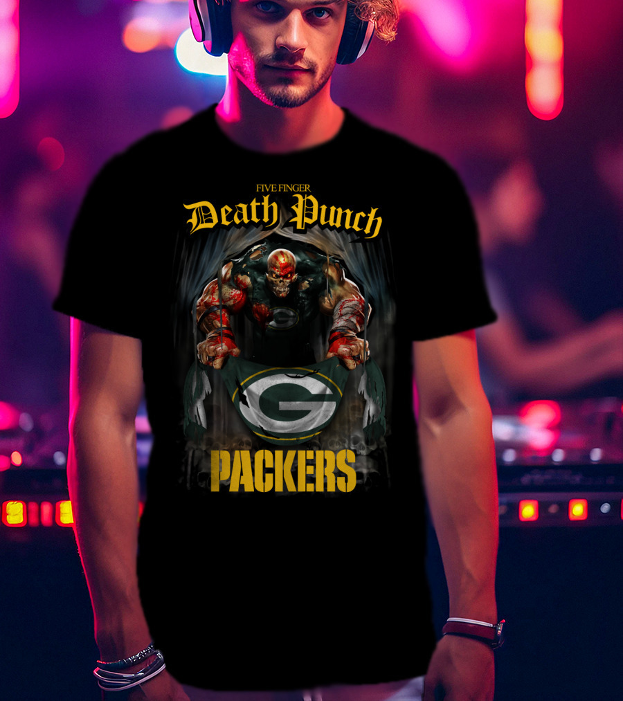 Five Finger Death Punch Packers Collaboration With Iconic Green Bay T-Shirt