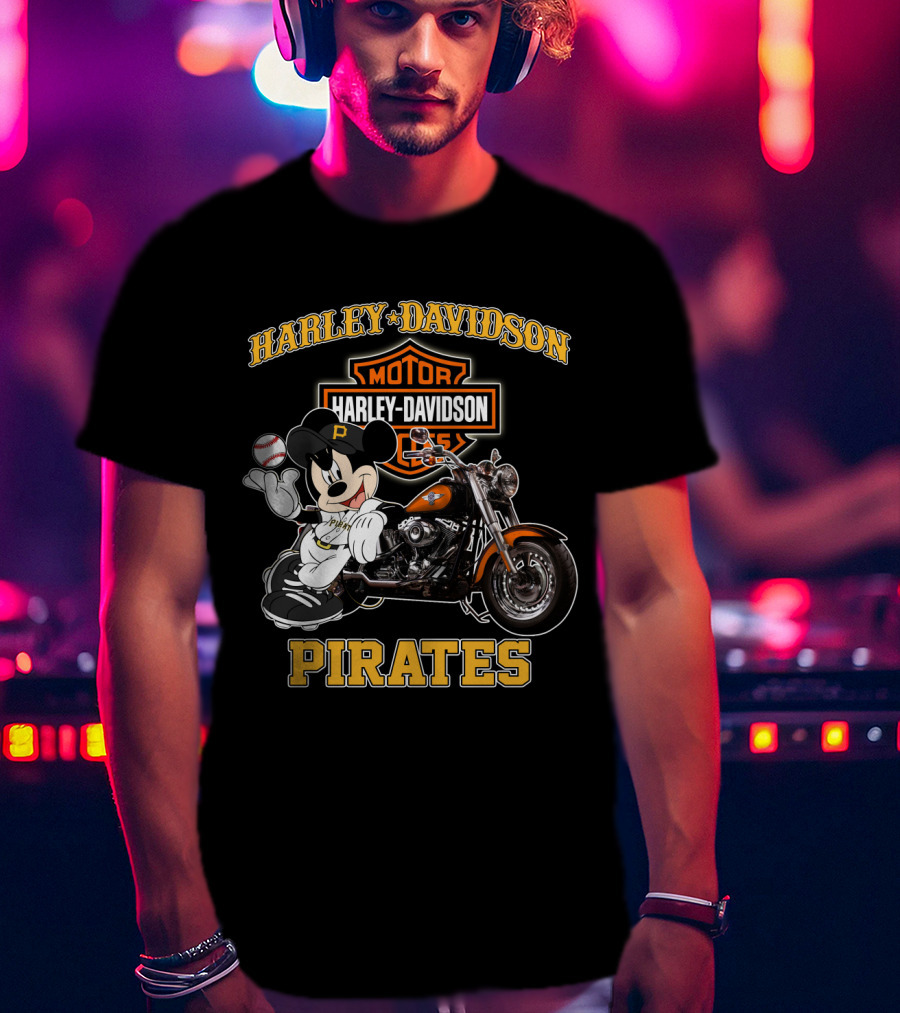 Harley Davidson Motor Cycles Pirates T-Shirt