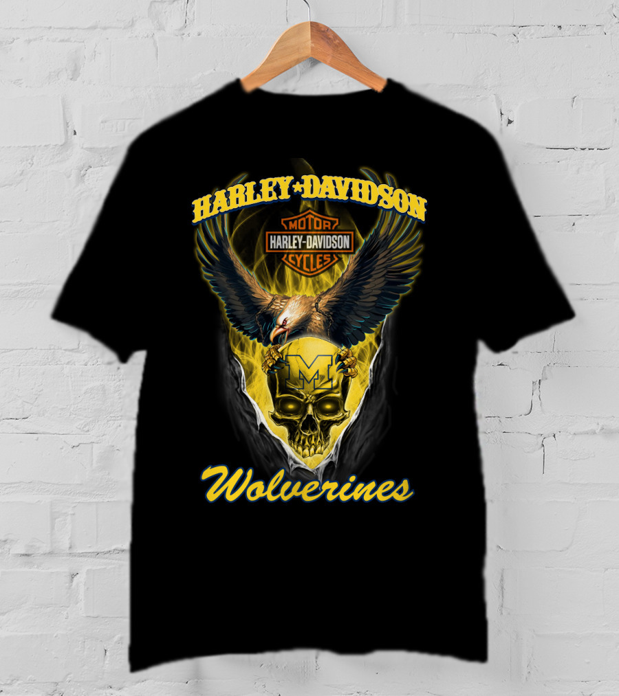 Harley Davidson Wolverines Motor Cycles T-Shirt