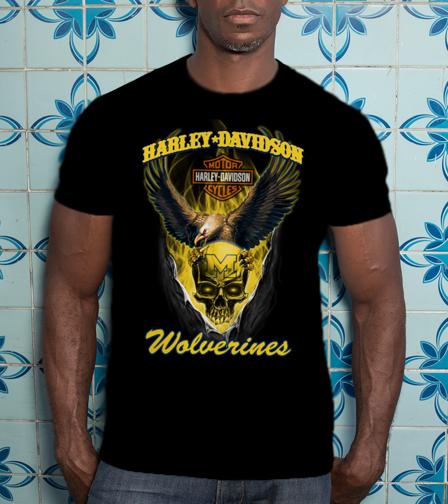 Harley Davidson Wolverines Motor Cycles T-Shirt