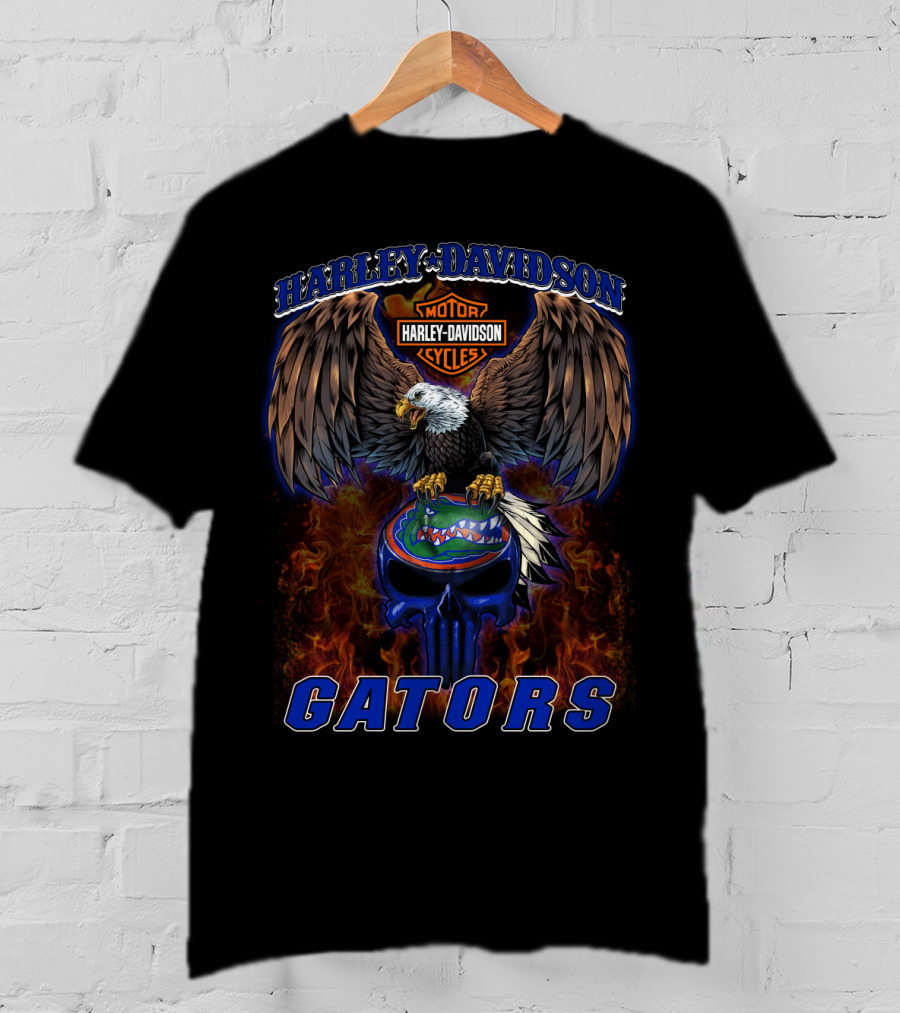 Harley Davidson Motorcycles Eagle Gators T-Shirt