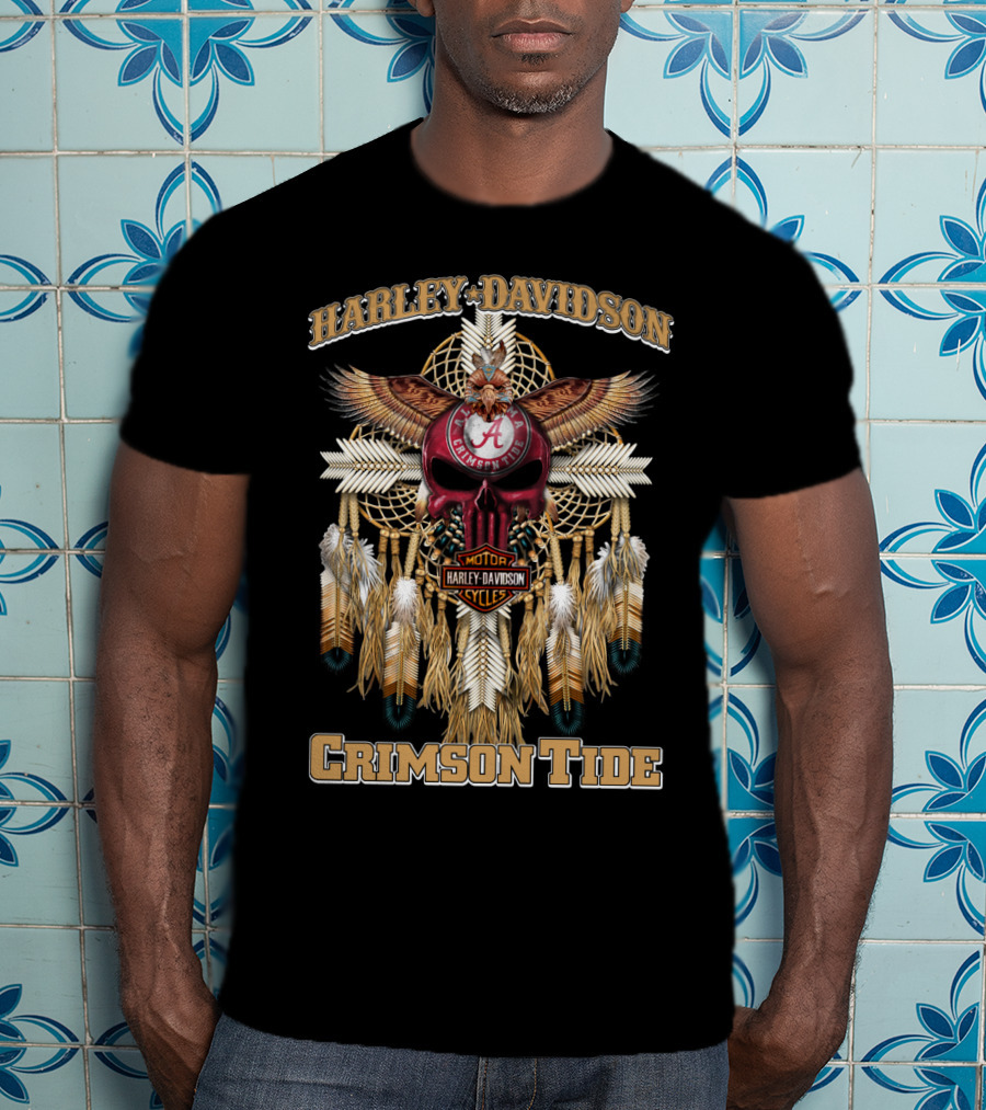 Harley Davidson Crimson Tide Motor Cycles T-Shirt