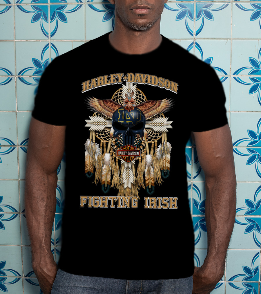 Harley Davidson Notre Dame Fighting Irish Motorcycles Nd T-Shirt