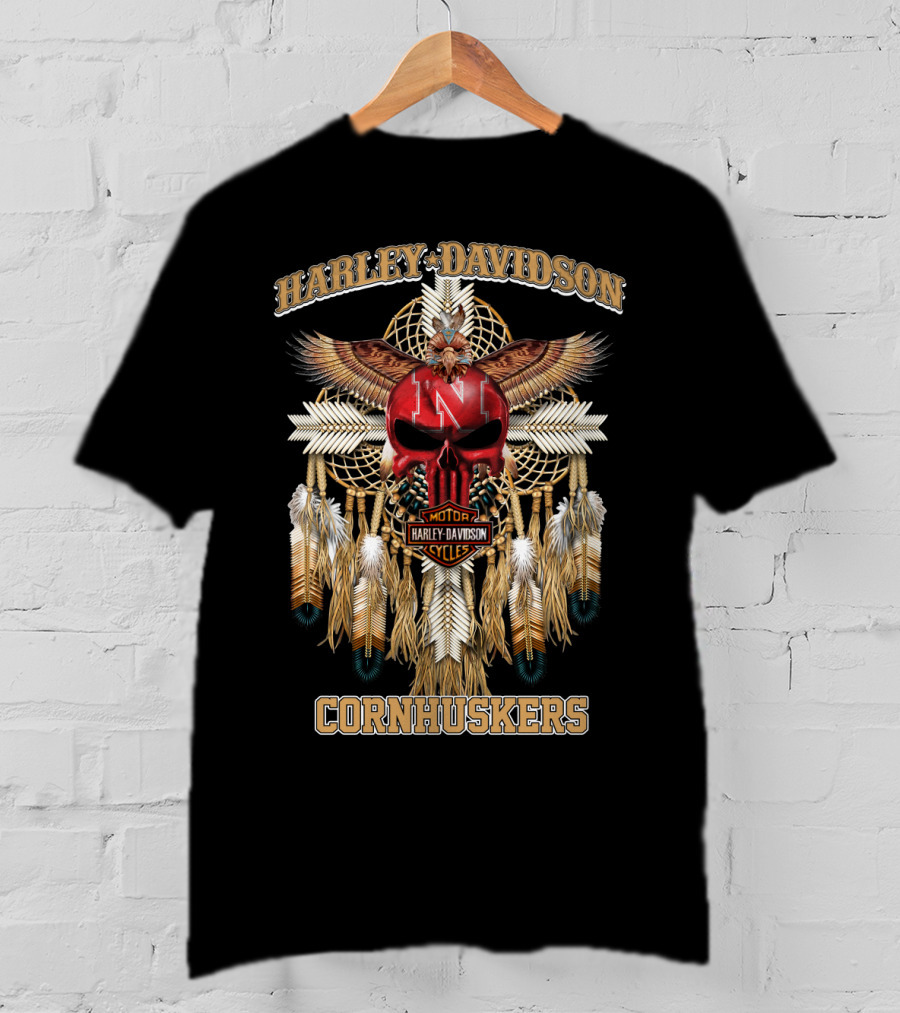 Harley Davidson Motor Cycles Cornhuskers N T-Shirt