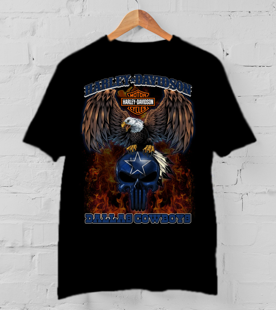 Harley Davidson Motor Cycles Dallas Cowboys T-Shirt