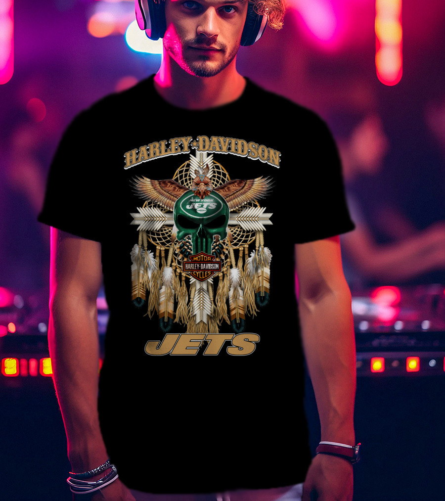Harley Davidson Motorcycles New York Jets T-Shirt