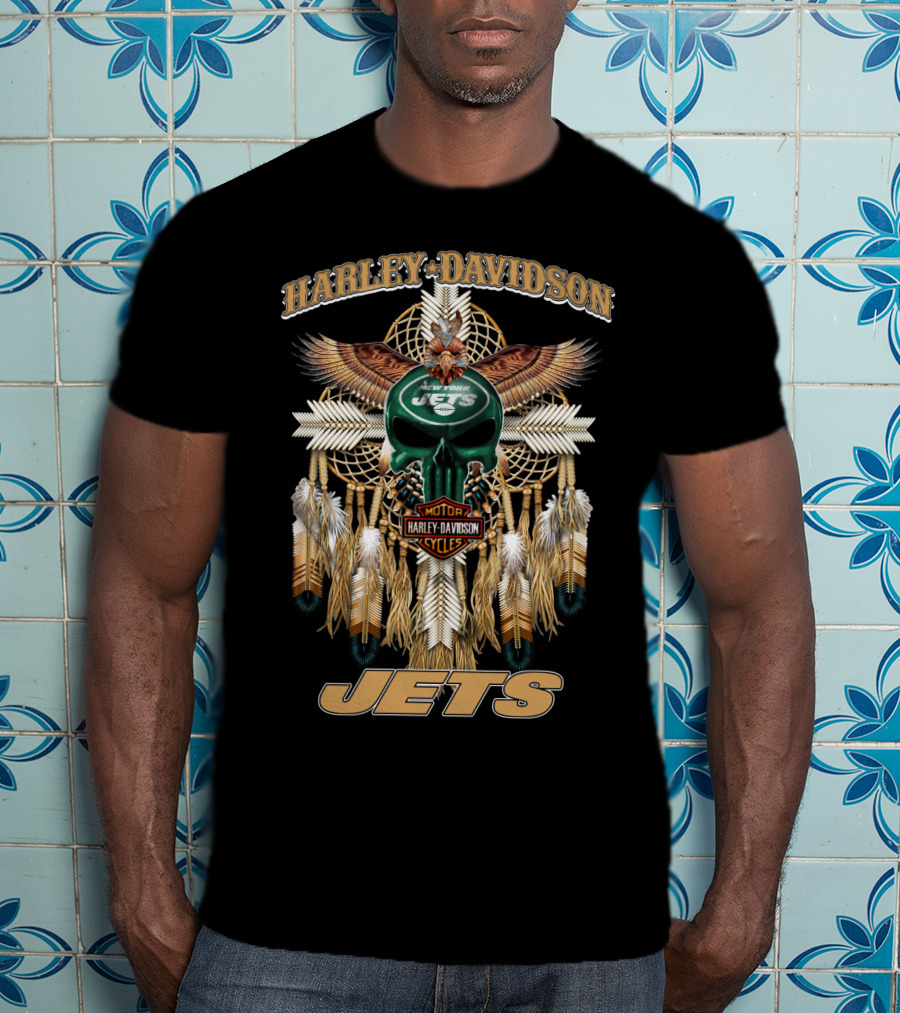 Harley Davidson Motorcycles New York Jets T-Shirt