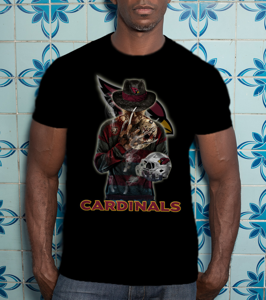 Cardinals Freddy Krueger Arizona Cardinals Football Fan T-Shirt