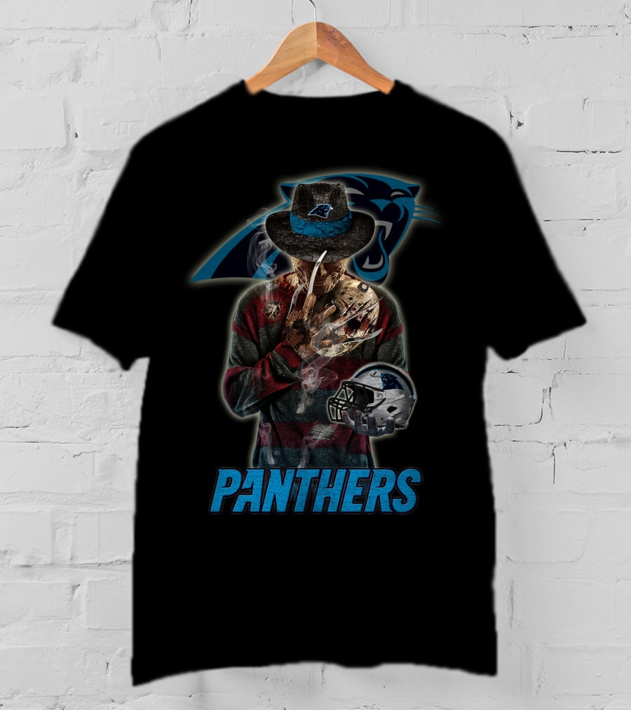 M2 Jason Voorhees Carolina Panthers Freddy Krueger Crossover T-Shirt