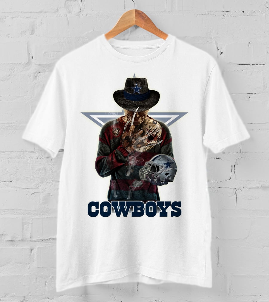 Jason Voorhees Dallas Cowboys Horror Crossover Cowboys Star T-Shirt