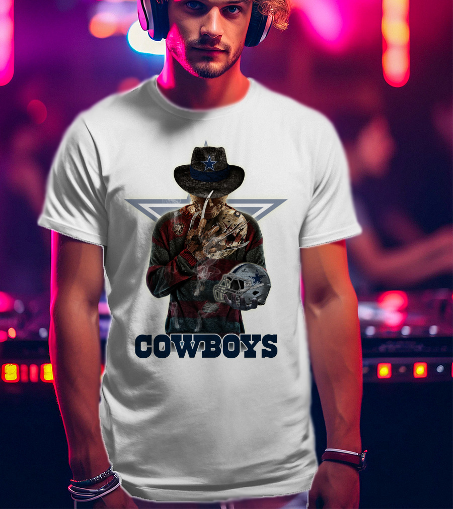 Jason Voorhees Dallas Cowboys Horror Crossover Cowboys Star T-Shirt