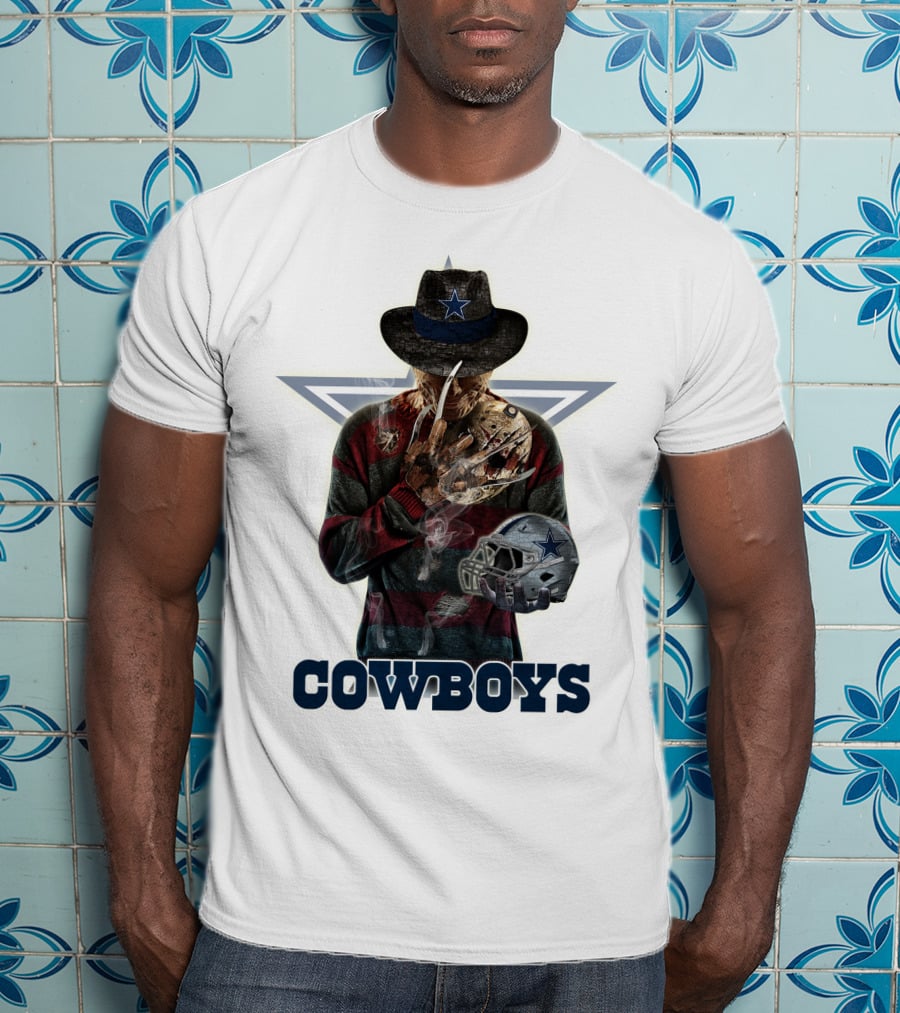 Jason Voorhees Dallas Cowboys Horror Crossover Cowboys Star T-Shirt