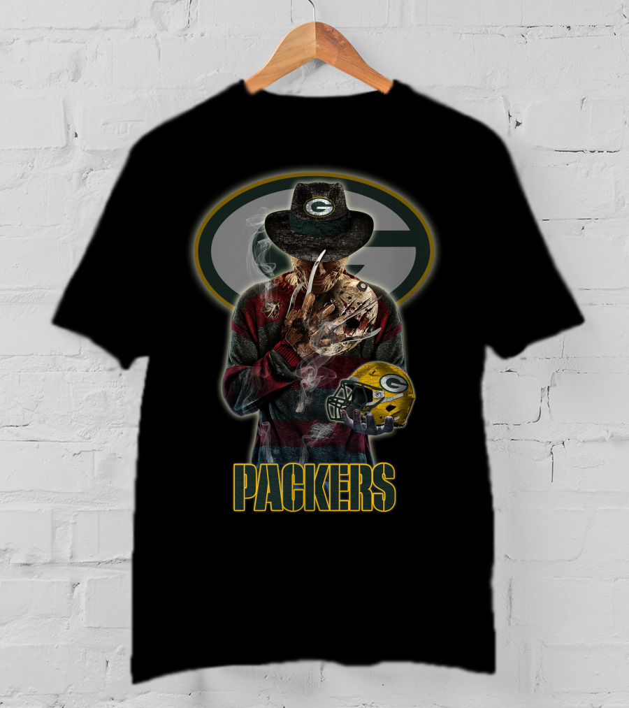 M2 Jason Voorhees Green Bay Packers Freddy Krueger Mashup T-Shirt