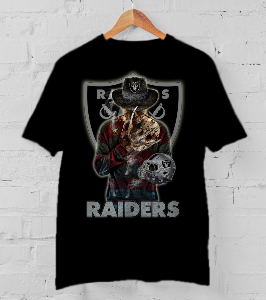 M2 Raiders Freddy Krueger Las Vegas Raiders Football T-Shirt