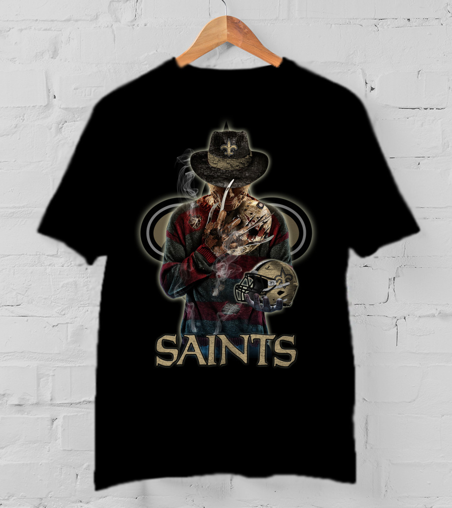 New Orleans Saints Freddy Krueger Mashup T-Shirt