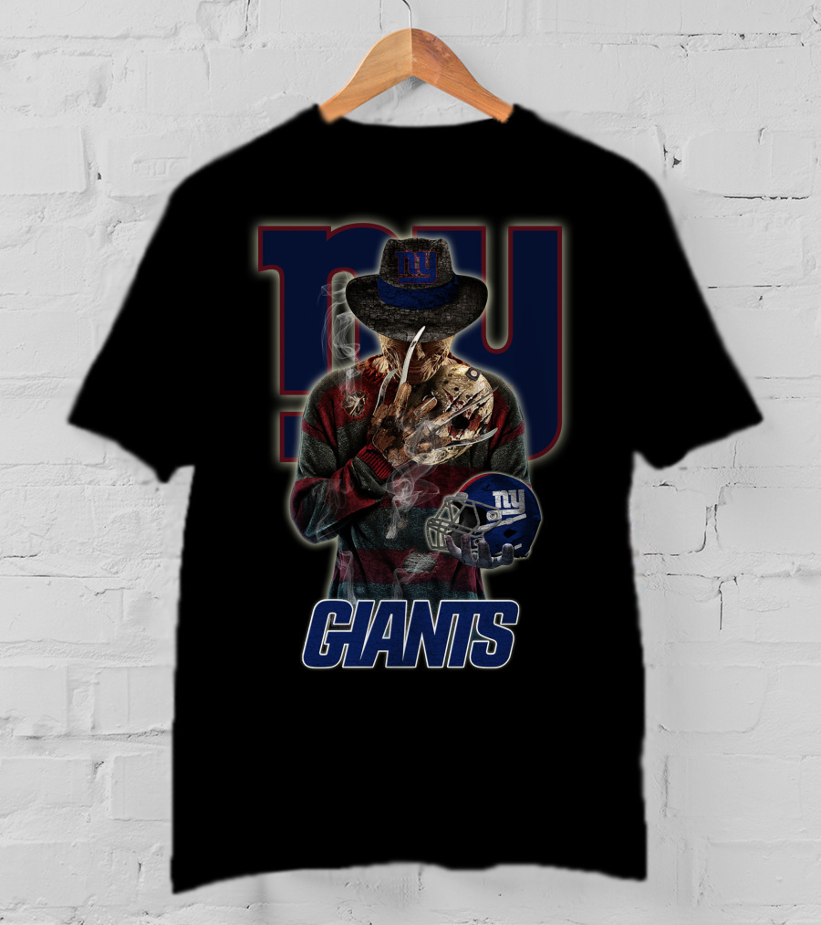 NY Giants Freddy Krueger Crossover M2 Jason Voorhees T-Shirt