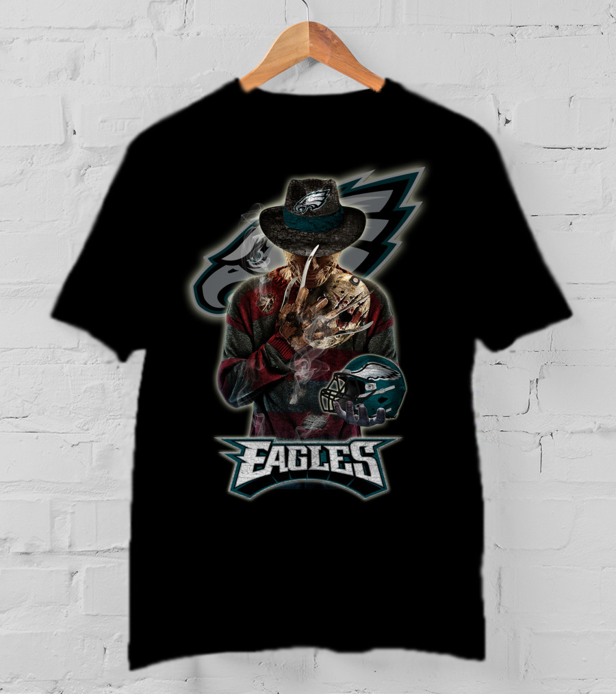 Philadelphia Eagles Freddy Krueger Crossover Fan T-Shirt