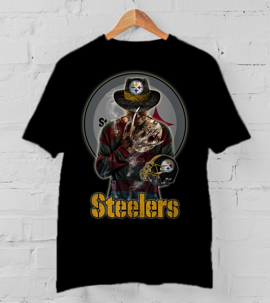 Steelers Freddy Krueger Pittsburgh Football Crossover T-Shirt