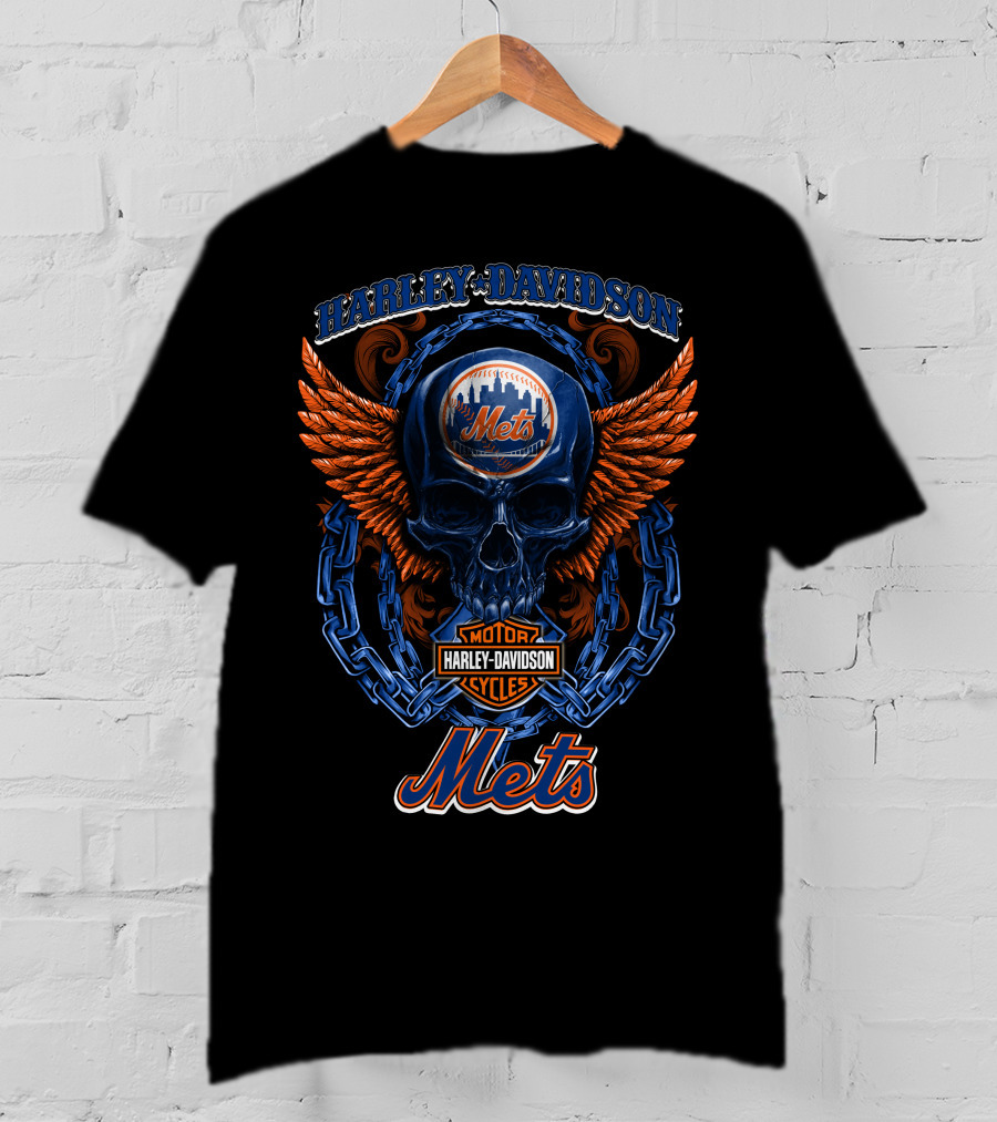 Harley Davidson New York Mets Motor Cycles Hd T8M5 T-Shirt