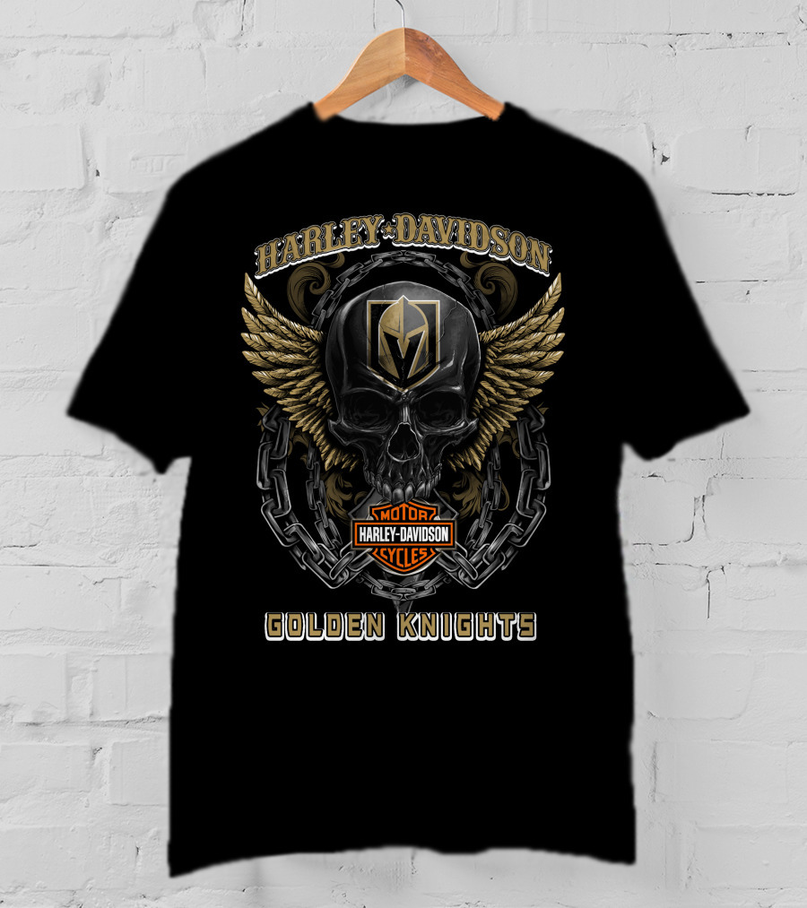 Harley Davidson Motor Cycles Golden Knights T-Shirt