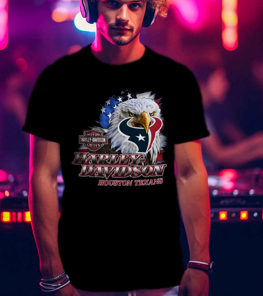 Houston Texans Harley Davidson Nfl Eagles T-Shirt
