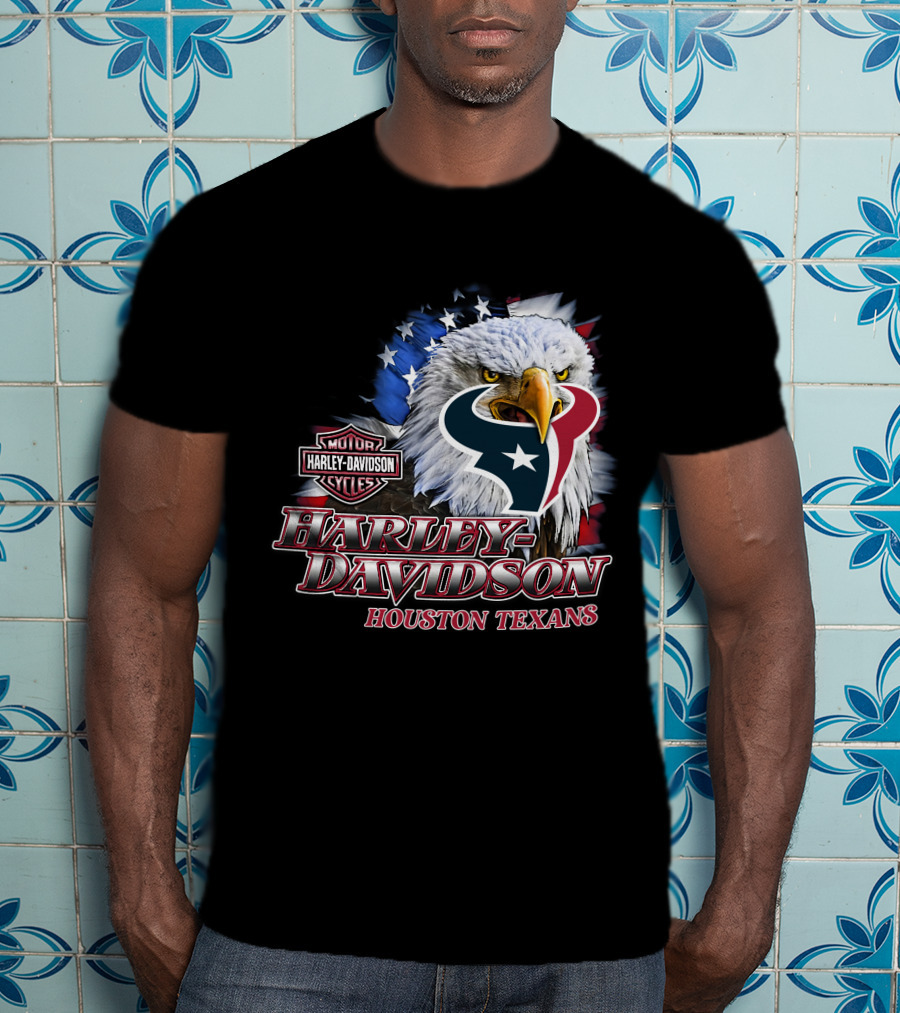 Houston Texans Harley Davidson Nfl Eagles T-Shirt