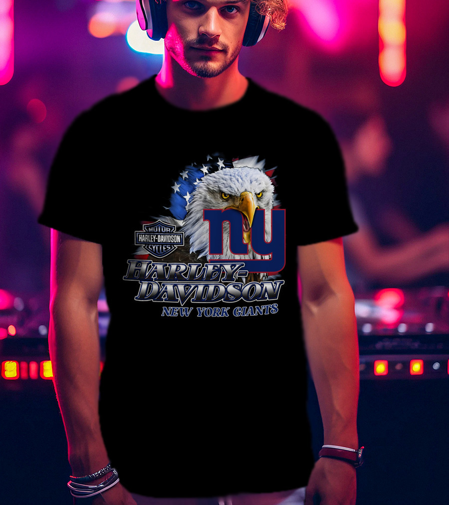 Harley Davidson New York Giants Nfl Eagles T-Shirt