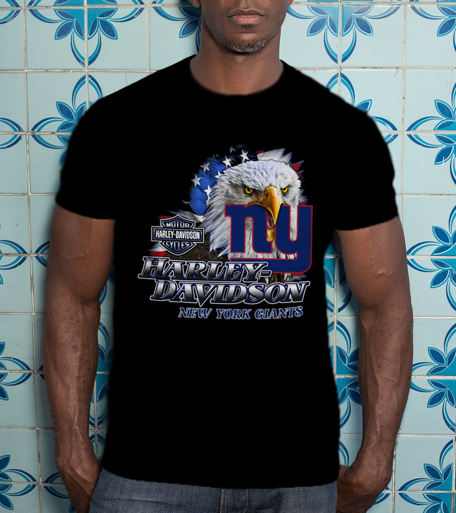 Harley Davidson New York Giants Nfl Eagles T-Shirt