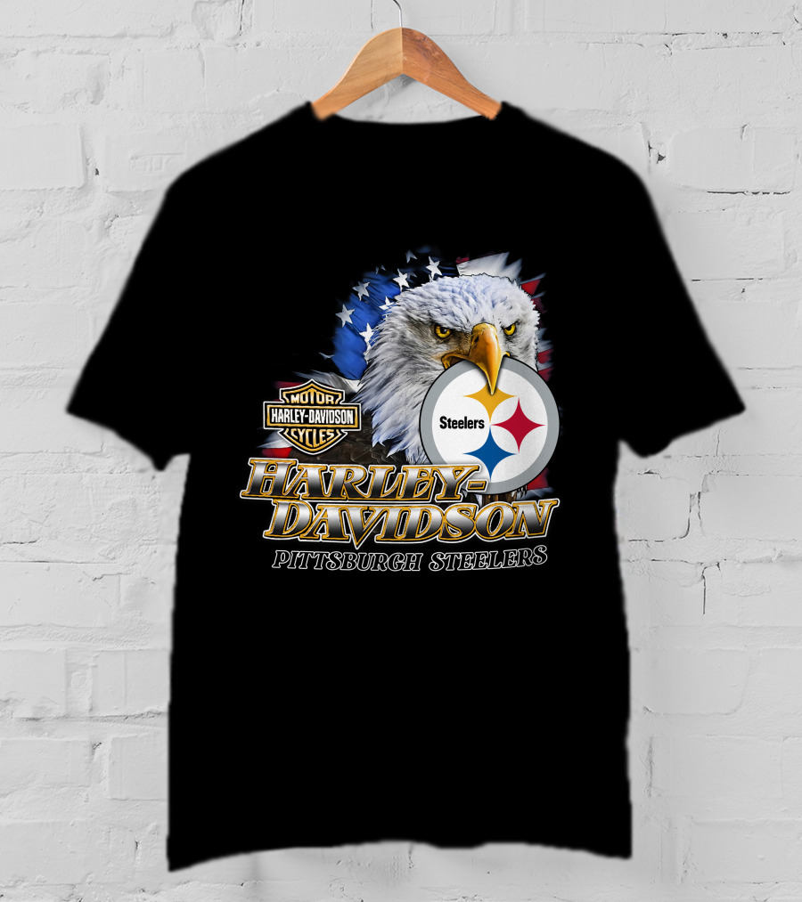 Harley Davidson Pittsburgh Steelers Nfl Eagles T-Shirt