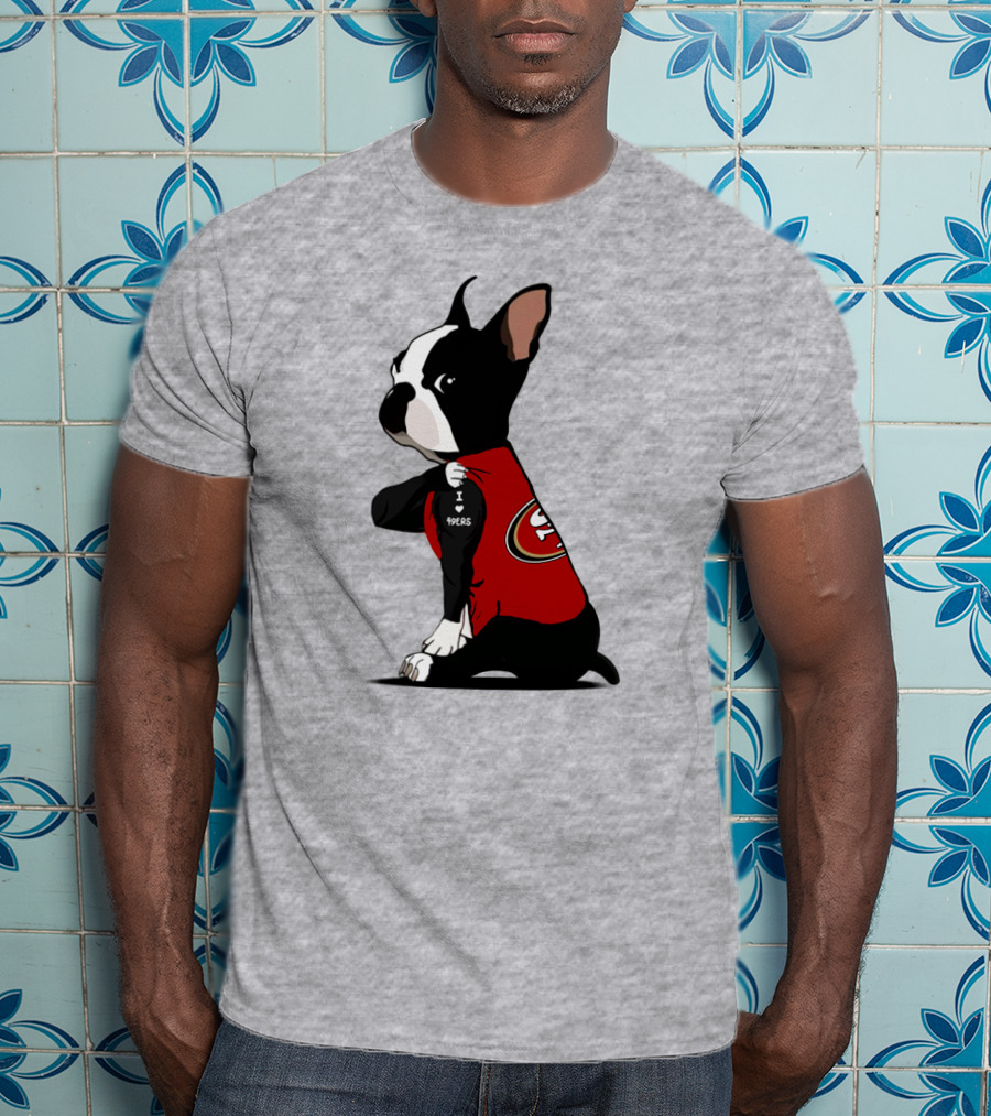 San Francisco 49ers Bulldog I Love 49ers T-Shirt
