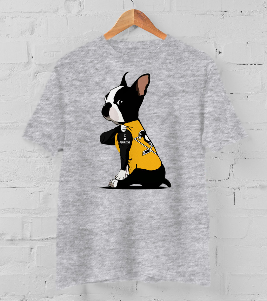 Pittsburgh Penguins Bulldog Hockey Fan Love T-Shirt