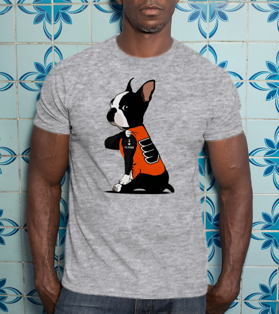 Philadelphia Flyers Bulldog I Love Flyers T-Shirt