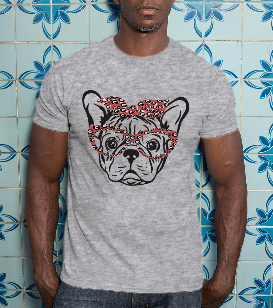 Bulldog Georgia Bulldogs G Pattern Glasses T-Shirt
