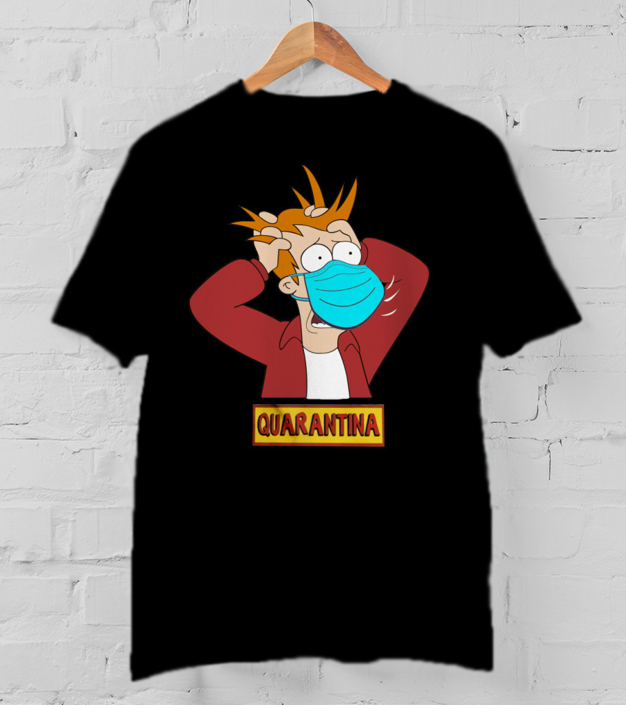 Futurama Quarantina Face Mask Panic T-Shirt