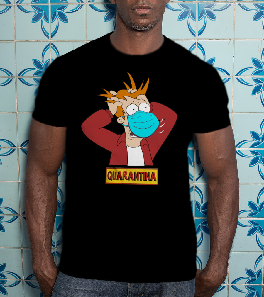 Futurama Quarantina Face Mask Panic T-Shirt