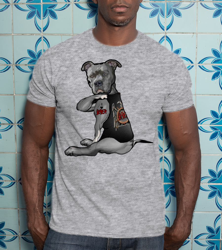Slayer Dog Tattoo With Slayer Logo Vest T-Shirt