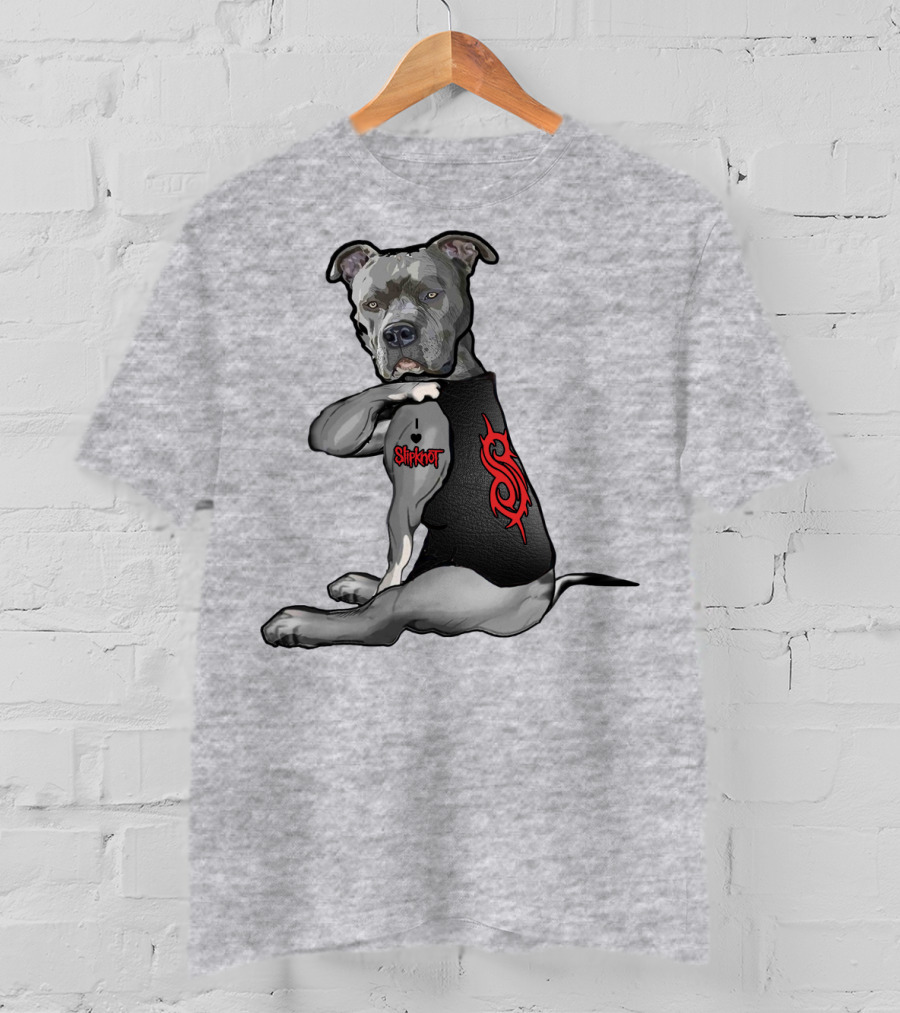 Slipknot Dog Ink Tattoo Icon With Band Logo And Vest T-Shirt
