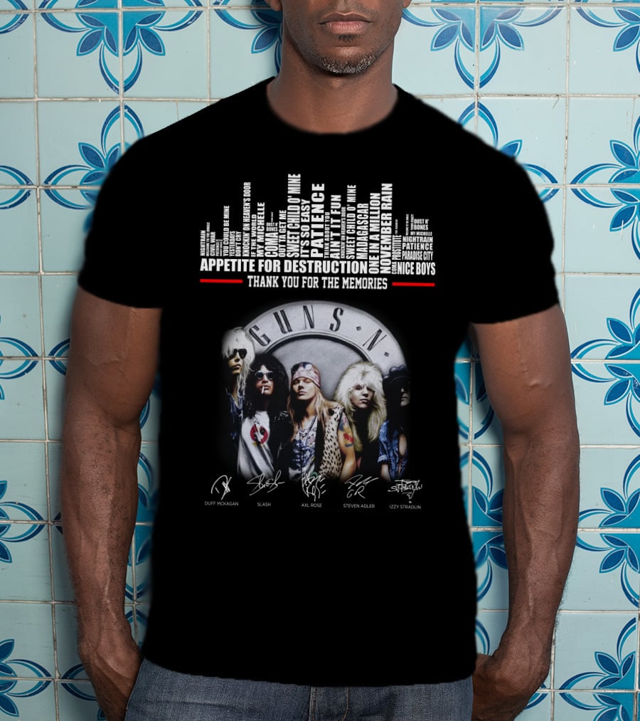 Guns N Roses Appetite For Destruction Thank You For The Memories T-Shirt