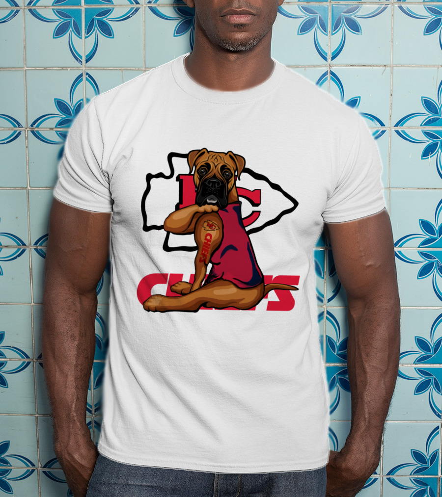 Kc Chiefs Boxer Tattoo Nfl Fan Dog T-Shirt