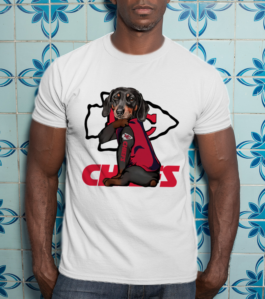 Chiefs Dachshunds Nfl Kansas City Fan Poised Mascot T-Shirt