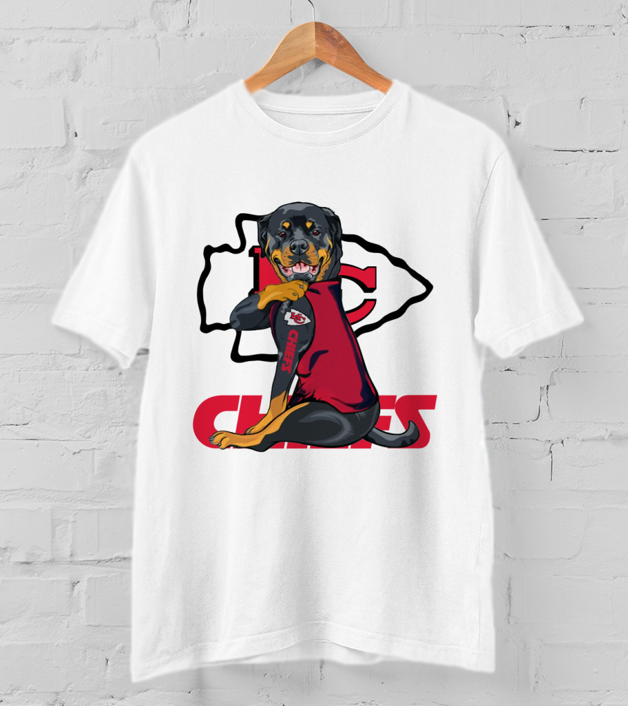 Rottweiler Chiefs NFL Kansas City Football T-Shirt