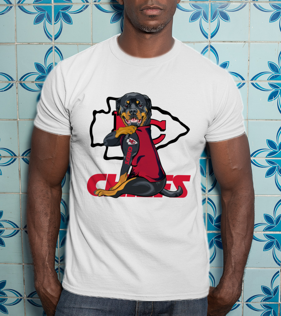 Rottweiler Chiefs NFL Kansas City Football T-Shirt