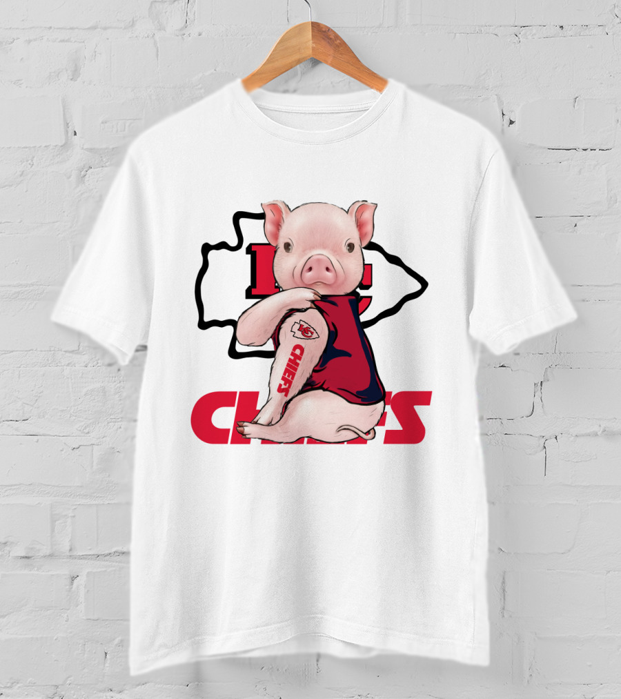 Kansas City Chiefs Pig Drawing T-Shirt