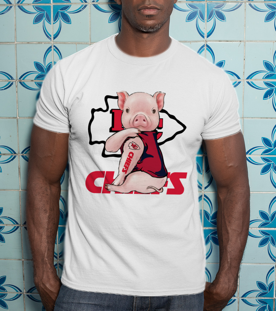 Kansas City Chiefs Pig Drawing T-Shirt