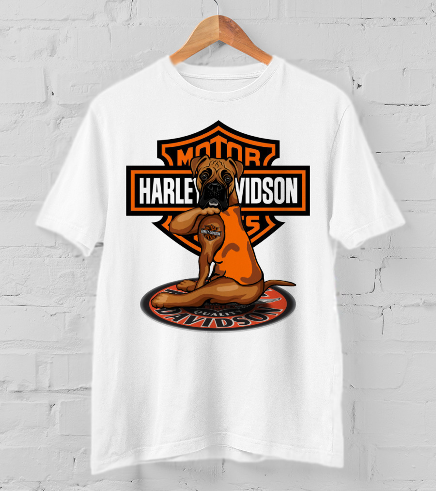 Harley Davidson Motor Cycles Boxer Dog T-Shirt